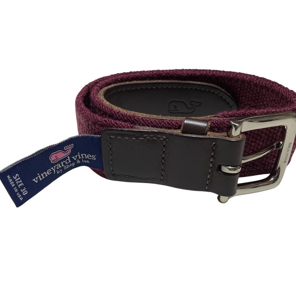 Vineyard‎ Vines Boys Belt 30 Maroon 34" Long